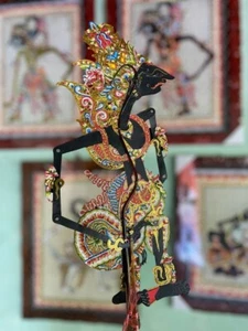 Fine Art Exclusive Wayang Kulit Kresna: Indonesian Traditional Shadow Puppet 23" - Bild 1 von 5