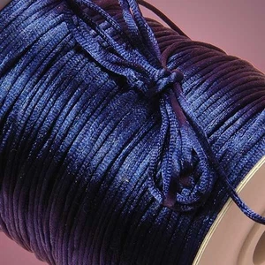 2MM Satin Rattail Cord Trim Shamballa Macrame Beading Nylon kumihimo String - Picture 1 of 24