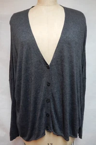 ABOUND Charcoal Cotton/Rayon Cardigan Long Sleeve Sweater SZ Large EUC - Picture 1 of 5