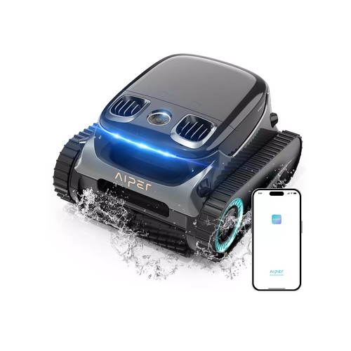 AIPER Cordless Automatic Robotic Pool Cleaner with Horizontal Waterline Cleaning