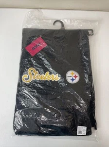 Pittsburgh Steelers Scarf NFL Football Huge Fringe oversize black stitched wrap - Picture 1 of 4