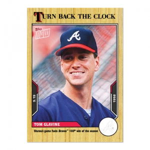 TOM GLAVINE 2021 TOPPS NOW TURN BACK THE CLOCK #172 ATLANTA BRAVES - Picture 1 of 2