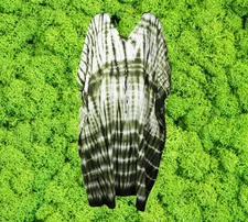 Womens Green Maxi Kaftan Dress, Hand Tie Dyed Kaftan, Pool Party Dress, L-3XL