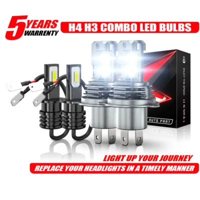 For Nissan Pathfinder 2001-2004 6000K LED Headlight + Fog Lights Bulbs Combo 4pc - image 1 of 4