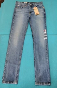 Levi's 510 Men's SKINNY Stretch Blue Distressed Jeans Size 28 x 30 - Foto 1 di 8