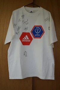 Vintage 2002 Adidas FIFA World Cup Korea Japan Herren Large T-Shirt signiert #88387 - Bild 1 von 15