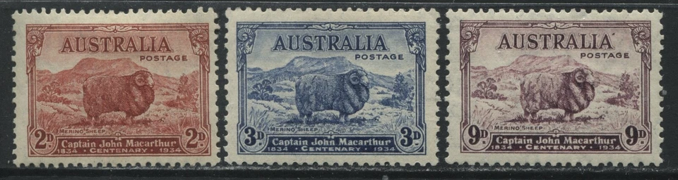  Australia 1934 MacArthur Centenary set mint o.g. hinged - Image 1 of 1