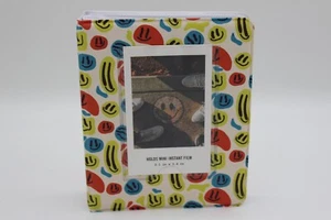 Brand New Square Instant Film Photo Album Multi Color Smiley Face Holds 32 + 1 - Picture 1 of 5