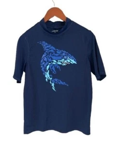 Lands End Swim Set Rah Guard Blue Shark in Navy Blue Size XLarge - Picture 1 of 5
