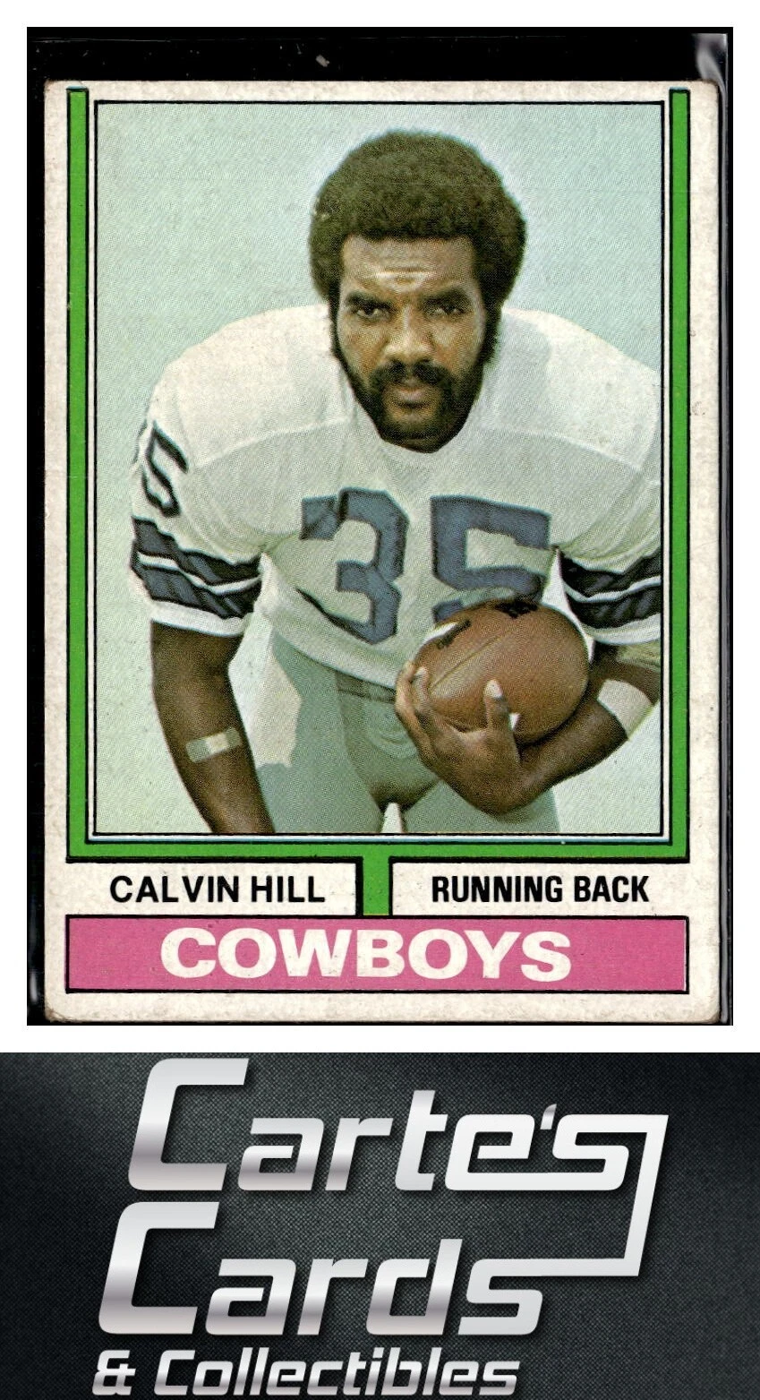 Calvin Hill 1974 Topps Parker Brothers Pro Draft #95 Dallas Cowboys