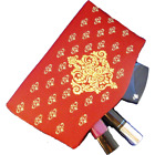 Golden Embroidery Fabric Bag  "Iolanta" Dark Red 850-2465