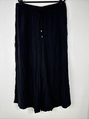 Jantzen Petite Woven Pull On Wide Leg Cover Up Pants Womens Size 2XP Black NEW - Image 1 of 4
