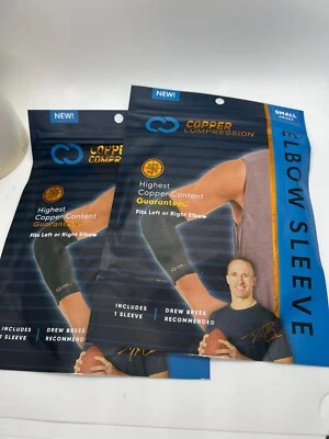 Lot of 2X Copper Compression Copper Infused SMALL/MEDIUM Elbow Sleeve - Image 1 of 4