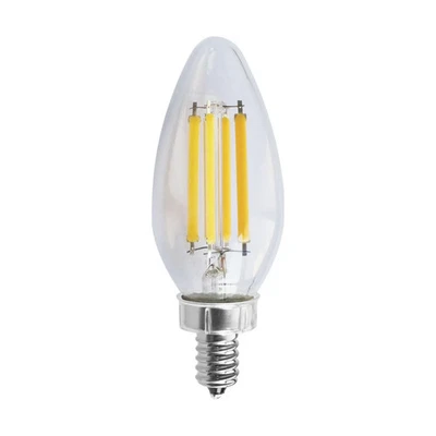 8 Watt C11 LED - Clear - Candelabra base - 2700K - 90 CRI - 760 Lumens - 120 Vol - Image 1 of 4