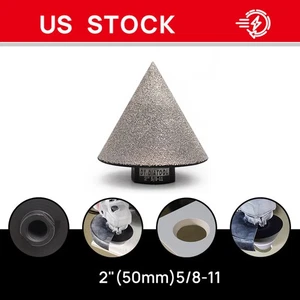 Broca de fresado de orificio de bisel biselado de diamante de 2"/50 mm para granito vidrio cerámica - Imagen 1 de 9