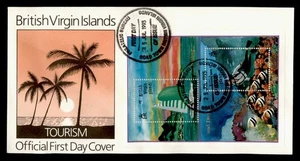 DR WHO 1993 BRITISH VIRGIN ISLAND FDC TOURISM CACHET S/S $2 M48104 - Picture 1 of 2