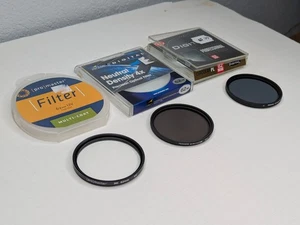 62mm Set 3 Filters - ProMaster MC ND4X, MC UV, Quantaray Circular Polarizer case - Picture 1 of 6