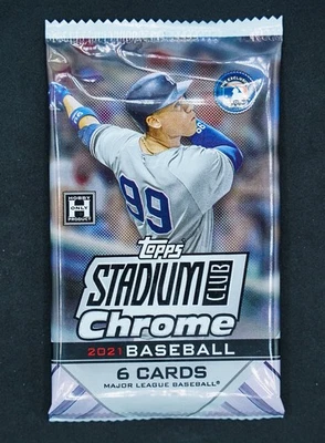 2021 Topps Stadium Club Chrome Baseball Pack Sealed Aaron Judge Hobby Only MLB - Image 1 of 4