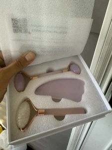 Jade Roller. MoValues The Original  3pc Set. Deep Tissue Massage New. Free Ship! - Picture 1 of 4