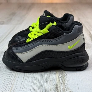 Nike Air Max 95 Schwarz Grau Volt Sneaker Schuhe 905462-022 Unisex Kleinkinder Größe 4C - Bild 1 von 10