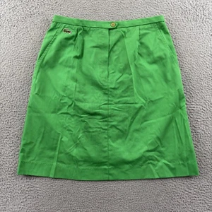 Vintage Lacoste Haymaker Skirt Womens 16 Green Sport Lined Tennis 70s Skort Zip - Picture 1 of 11