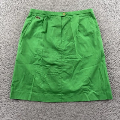 Vintage Lacoste Haymaker Skirt Womens 16 Green Sport Lined Tennis 70s Skort Zip - Image 1 of 4