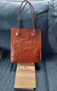 NWT PATRICIA NASH Cavo Tote Tooled Leather Florence Brown Handbag - Picture 1 of 16