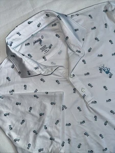 Johnnie O Polo Shirt Mens Large Silly Penguin Drink Party Golf Bettinardi Logo - Picture 1 of 15