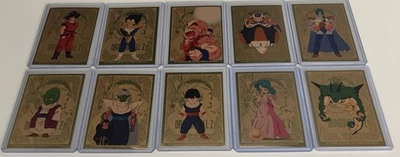 1998 Dragon Ball Z Complete Gold Foil Set G1-G10 Near Mint - Image 1 of 4