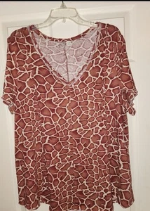 Cato v neck womens plus size 18/20 shirt blouse #4B - Picture 1 of 5