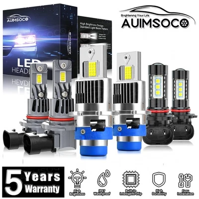 For Lexus LS600h 2008-2012 LED Headlight High Low Beam Fog Light Bulbs 80000LM - Image 1 of 4