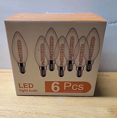 NS LED Light Bulbs E12 Non-Dimmable 8W 5000K Clear Glass Pack Of 6 - Image 1 of 4