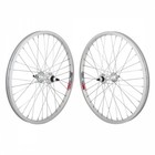 Wheel Master 20in Silver Alloy BMX Wheelset Weinmann 519 Rims 3/8 Bolt on Axles