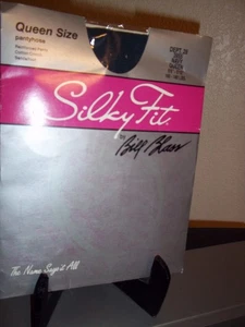 Bill Blass Silky Fit Pantyhose Navy Blue Queen Size - Picture 1 of 2