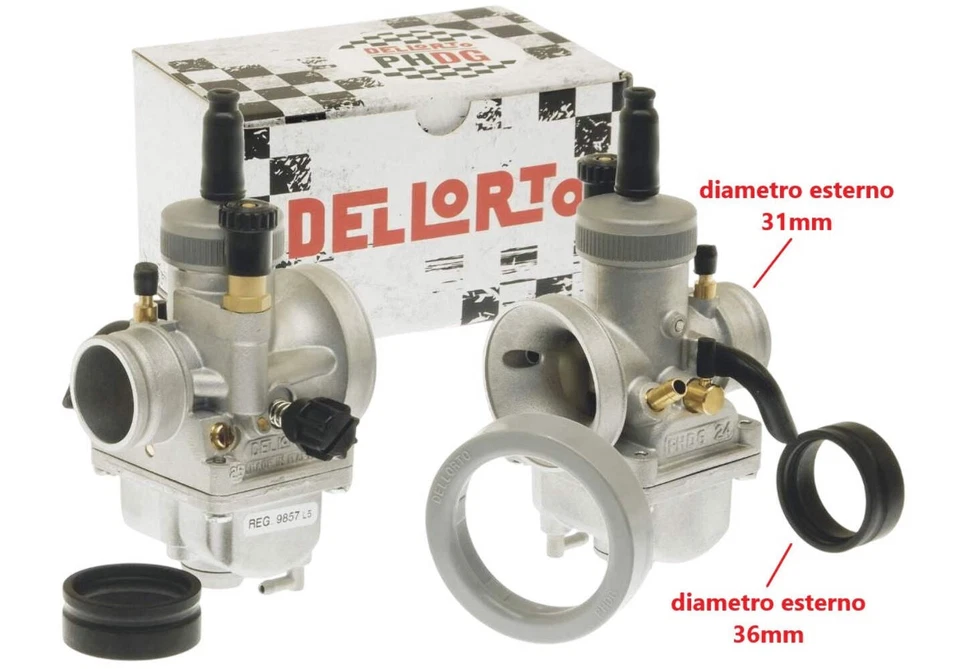 09857 - CARBURATORE PHDG 24 ARIA MANUALE SCOOTER 50 - Imagen 1 de 1