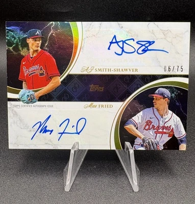 2024 Topps Dynamic Duals Max Fried AJ Smith-Shawver - RC Auto /75 Braves 🔥 - Image 1 of 2