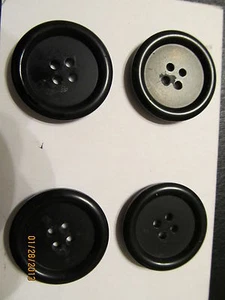 10 p RALPH LAUREN OVERCOAT BUTTON LOT 1" coat  topcoat Surplus Sew Trims Black - Picture 1 of 1