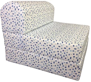 Twin 6x36x70 Flip Chair Folding Foam Beds, Foldable Sofa bed, Butterflies - Picture 1 of 2