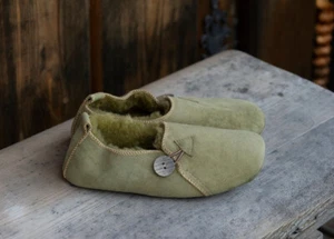 Pantofole pelle di pecora Follkee scarpe da casa lana donna pantofole uomo pantofole - Foto 1 di 3
