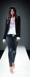 JEANS PANTALONE DENNY ROSE GRIGIO SCURO TG.S - Foto 1 di 1