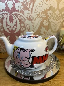 Paul Cardew Pop Art 2007 Teapot comic design Roy  Lichtenstein G47 - Picture 1 of 7
