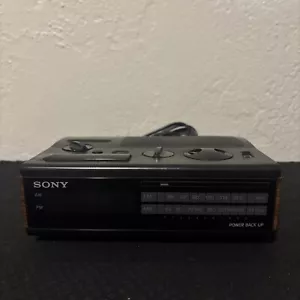 Reloj despertador vintage Sony Dream Machine grano madera radio AM/FM PROBADO ICF-C4W - Imagen 1 de 6