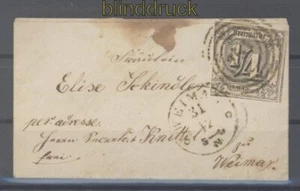 Thurn und Taxis Mi # 26 EF auf Orts-Damenbrief Nr-Stpl. 251 Weimar (46160) - Bild 1 von 1