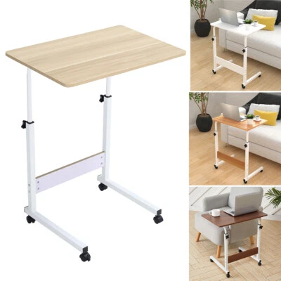 BESTONLINERETAILER Movable TV Dinner Laptop Tray Adjustable Over Bed Table Desk Sofa Bed on Wheels