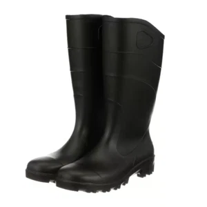 Herren 15" Allzweck Schwarz PVC Gummistiefel - Größe 10 - Bild 1 von 12