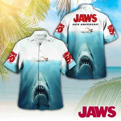 Jaws 3D Hawaiian Shirt - Image 1 of 2