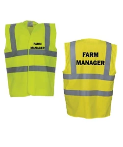 FARM MANAGER HI VIZ PPE WORKWEAR  BUSINESS INDUSTRIAL STAFF MANAGER HI VIS - Picture 1 of 4