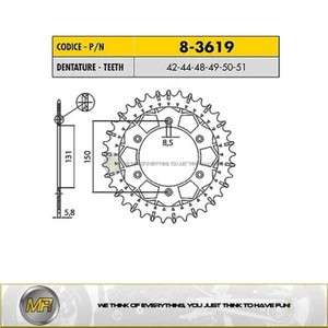 KAWASAKI KDX 250 FROM 1991 TO 1996 STEEL REAR SPROCKET WORKS-Z 520 - 51 TEETH - Picture 1 of 1