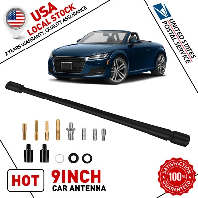 SHORT 9" BLACK ALUMINUM  FM/AM ANTENNA  FITS 2006-2019 Chevrolet Silverado 1500 - Изображение 1 из 4
