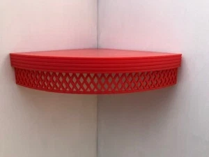 Grande mensola ad angolo con design a mezzo tasto in rosso - Foto 1 di 1